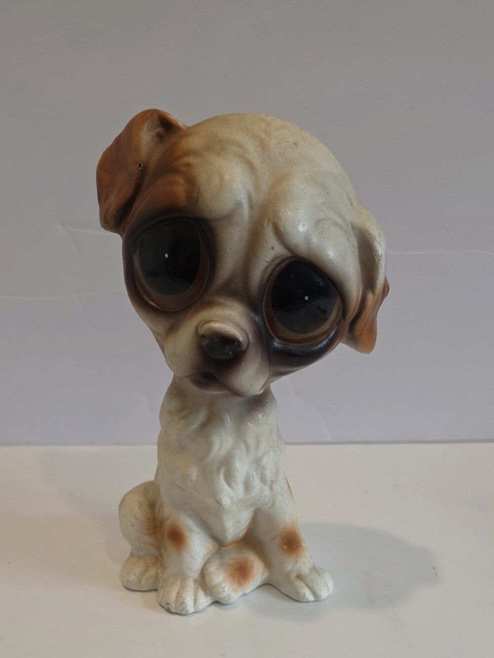 1960s Enesco "Pity Puppy" Big Eyed Dog Made In Japan.  Made Of Resin